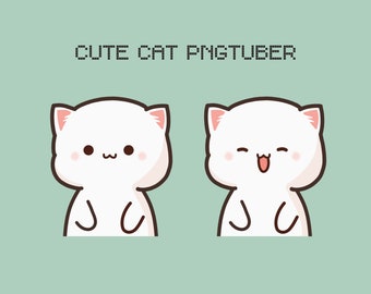 Lindo Gato PNGTuber / Listo para Usar / Stream, Twitch