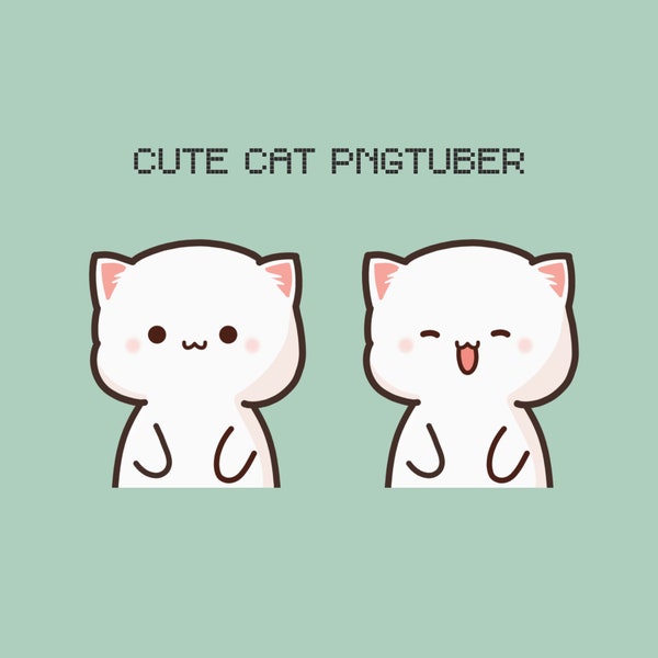 Cute Cat PNGTuber | Ready to Use | Stream, Twitch
