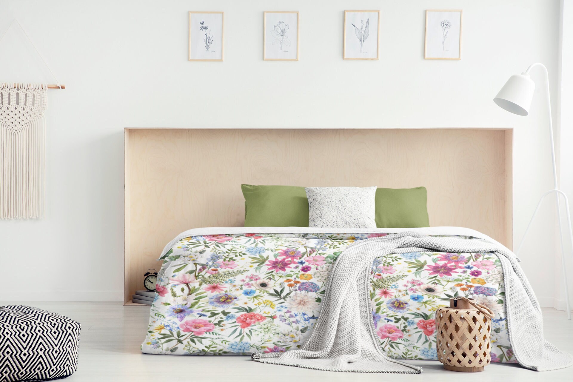 花柄掛け布団、カラフルな寝具 - Etsy 日本