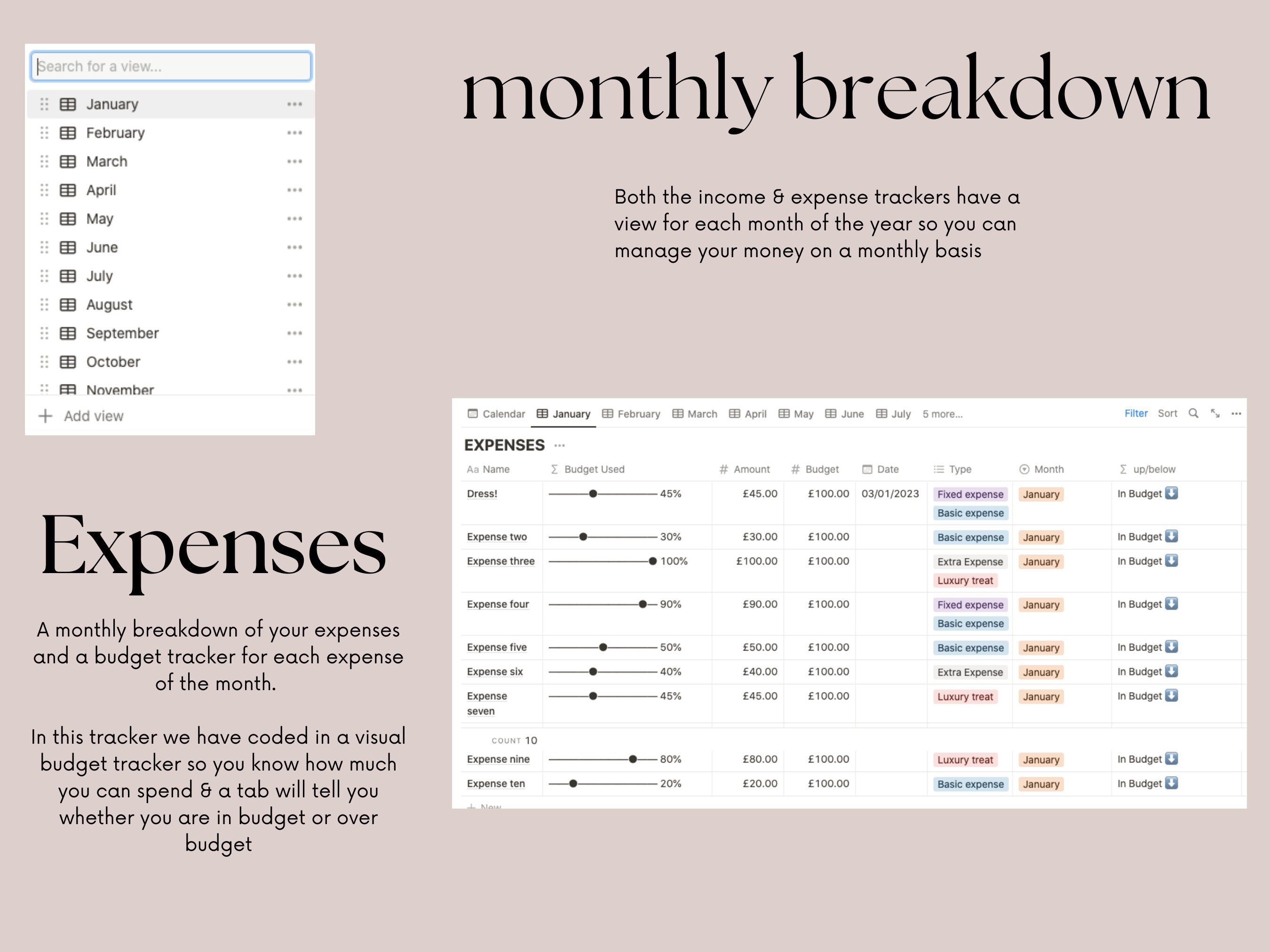 Finance Notion Template Notion Finance Tracker Budget Planner