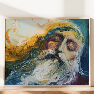 Abstract Guru Sikh Oil Painting Digital Print Sikh Wall Art Religious Art Sikh Art Sikh Gifts Sikh Painting Wall Decor