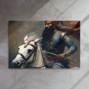 A Moment of Valor Sikh Canvas Print Sikh Art Wall Decor Religious Art Gifts Sikh Wall Art Sikh Canvas Wall Art