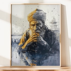 Abstract Sikh Sketch Illustration  Sikh Poster | Sikh Wall Art | Sikh Art | Sikh Prints | Sikh Gifts | Sikh Wall Art | Home Decor