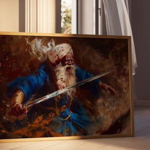 Sikh Warrior | Digital Download | Sikh Wall Art Sikh Religious Art Sikh Gift Spiritual Sikh Decor Sikh Religious Art Sikhism Sikh Painting