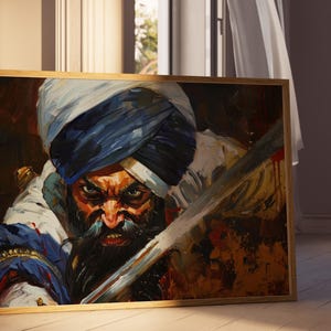 Sikh Warrior | Digital Download | Sikh Wall Art Sikh Religious Art Sikh Gift Spiritual Sikh Decor Sikh Religious Art Sikhism Sikh Painting
