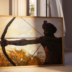 Sikh Warrior | Poster | Sikh Oil Painting Poster Religious Art Sikh Art Sikh Gifts Wall Decor Sikh Wall Art