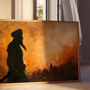 Sikh Warrior | Digital Download | Sikh Wall Art Sikh Religious Art Sikh Gift Spiritual Sikh Decor Sikh Religious Art Sikhism Sikh Painting
