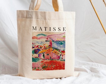 Sac fourre-tout Matisse, sac fourre-tout artistique, sac fourre-tout en toile de coton