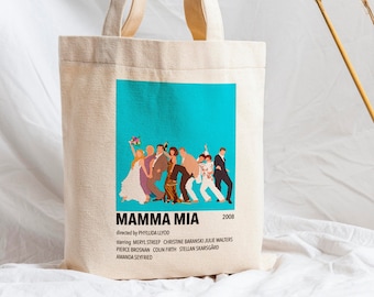 Mamma Mia Tote Bag, Cotton Canvas Tote Bag