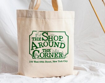 The Shop Around The Corner Tote Bag, Cotton Canvas Tote Bag