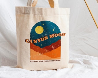 Canyon Moon Tote Bag, Cotton Canvas Tote Bag