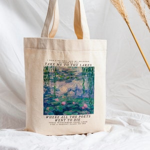 The Lakes Tote Bag, Swiftie Tote Bag, Folklore Tote Bag, Cotton Canvas Tote Bag image 1