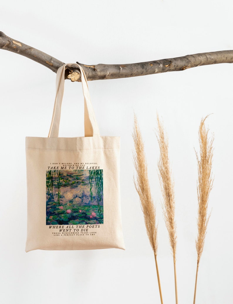 The Lakes Tote Bag, Swiftie Tote Bag, Folklore Tote Bag, Cotton Canvas Tote Bag image 2