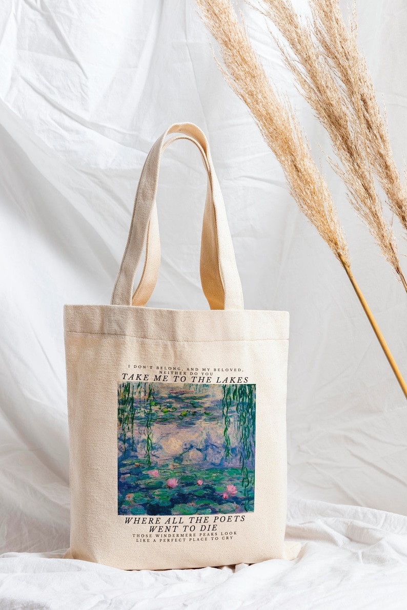 The Lakes Tote Bag, Swiftie Tote Bag, Folklore Tote Bag, Cotton Canvas Tote Bag image 1