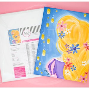 All inclusive princess paint kit for girls | Rapunzel | Canvas paint kit | Acrylic paint kit | Princess paint party kit | Gifts for girls