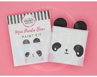 Small canvas Panda Bear Paint Kit for kids | Easy Crafts for boys and girls | Bear Paint Party kit | Unique Birthday Gifts for Kids