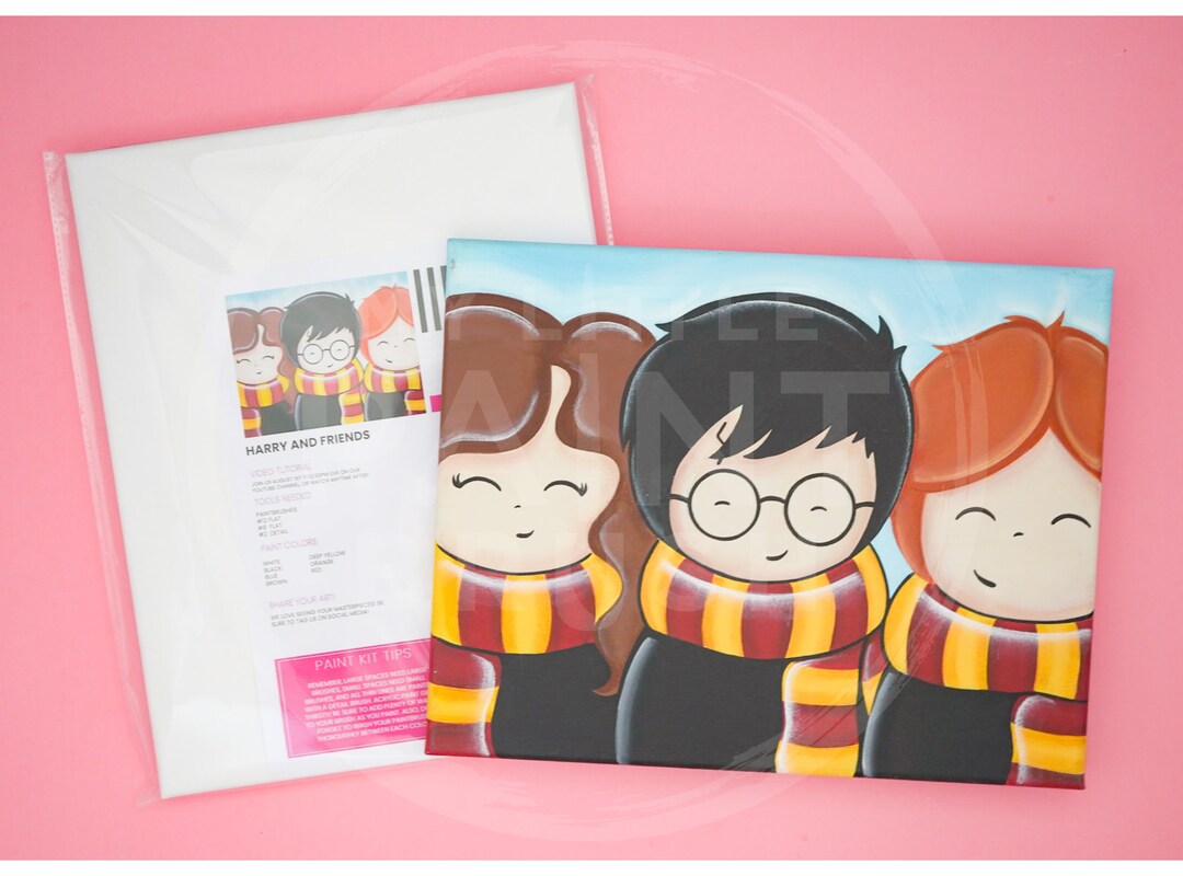 All Inclusive Harry Potter Paint Kit for Kids and Teens Harry Potter Crafts Paint Party Kit