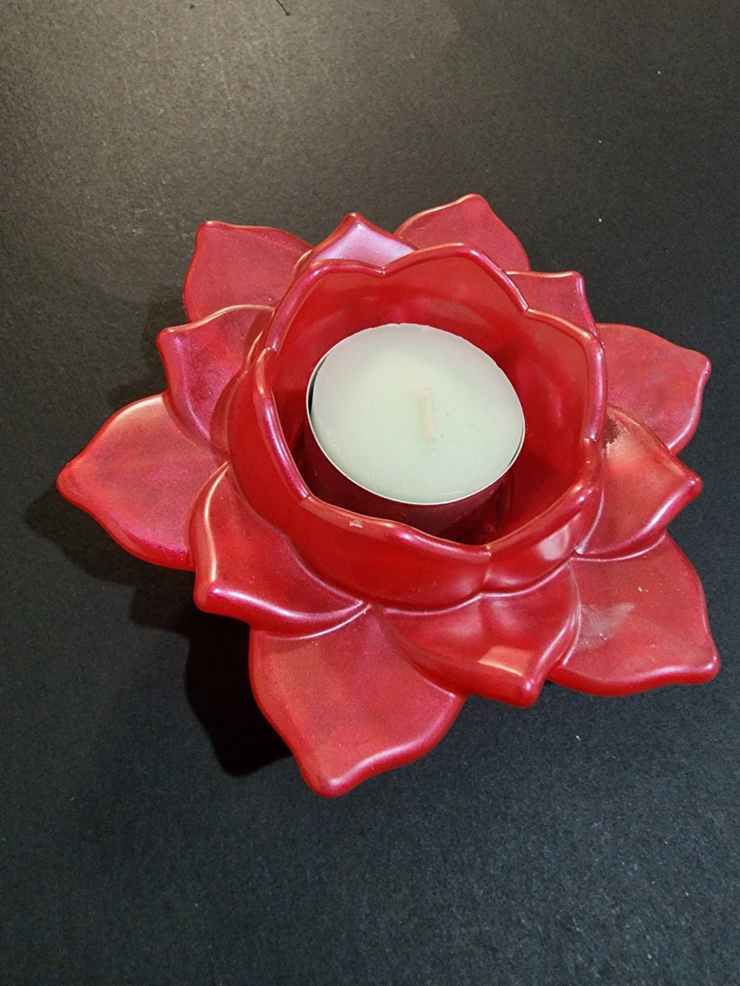 Lotus Tea Light Candle Holder Etsy