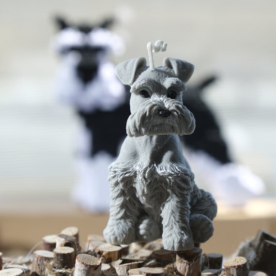 Mini Schnauzer Candle Memorial Dog Miniature Schnauzer Customized Dog Dogs Gift Personalised Dog Dog Decor Schnauzer Lover Ornament Etsy