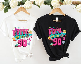 Bride shirts, Bach to the 90’s t shirts, bride of the 90’s and bridesmaid of the 90’s shirt, 90’s lisa bride, retro bachelorette shirts