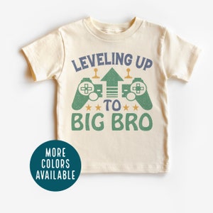 Leveling up to big brother t Shirt, player 2 joining tee, Gamer big bro tee, Baby Announcement T-Shirt,  New Big Brother Gift