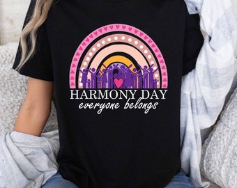 Harmony day t shirt for women, Everyone belongs tee, Australian harmony week