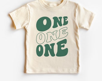 One retro toddler birthday shirt, kids first birthday outfit, boho one t shirt, wavy birthday boy shirt, birthday girl shirt