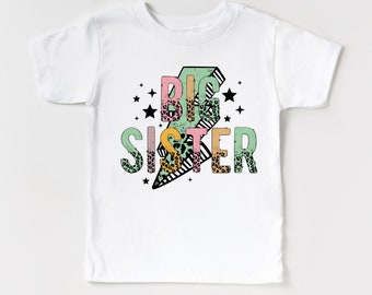 Big sister t shirt, new baby announcement, soon to be big sister, big sister and digging it, promoted to big sister shirt, pregnancy announc