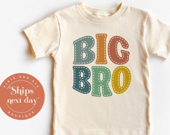 Big bro T shirt Retro, Promoted To Big Brother, Pregnancy announcement,  brother t shirt, sibling t shirt, baby announcement outfit