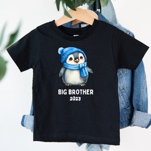 Big brother Penguin Tshirt, Custom brother Shirt, Active Big Brother T-Shirt, Brother Birthday Shirt, Casual Tee Shirt