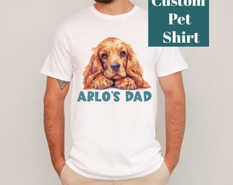 Custom pet shirt for Dads, Dog dad shirt, cat dad shirt, fathers day shirt for dog dads, pet photo on shirts