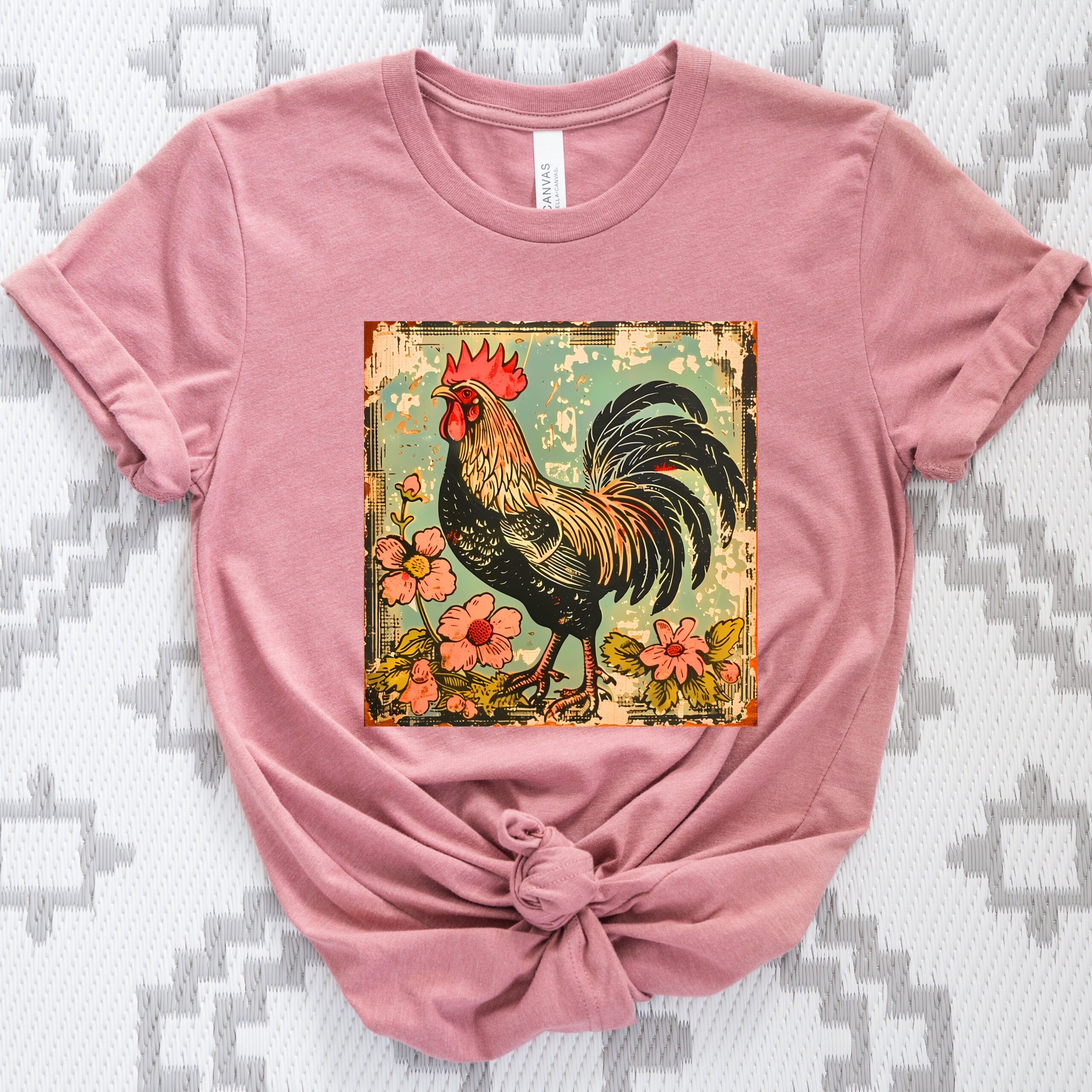 ROOSTERS Tシャツ Mサイズ Retro Rooster T Shirt, Chicken Lover Tee, Chicken Farm Shirt