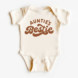 Auntie’s bestie one piece romper, nephew niece gift, pregnancy announcement one piece, baby reveal top, new infant short sleeve romper