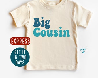 Big cousin shirt, retro cousin tee, promoted to big cousin, pregnancy announcement, niece nephew shirt, best cousin tee