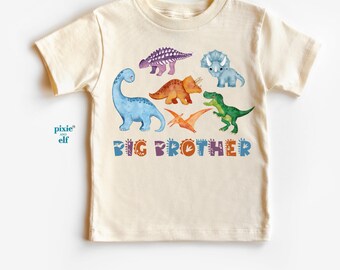 Big brother t shirt with dinosaurs, prehistoric era t shirt for kids, promoted to big brother shirt, pregnancy announcement tee, t rex top
