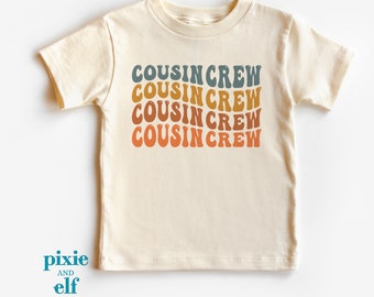 Cousin Crew Retro Shirt, Unisex Kinder Cousin Outfit, Cousin Kreuzfahrt, Familientreffen T-Shirt, Sommer Cousins Shirt, passendes Cousins Shirt