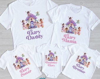 Birthday Fairy Bodysuit or shirt, Family matching fairy birthday shirts, girl birthday outfit, enchanted birthday tees, magical birthday top