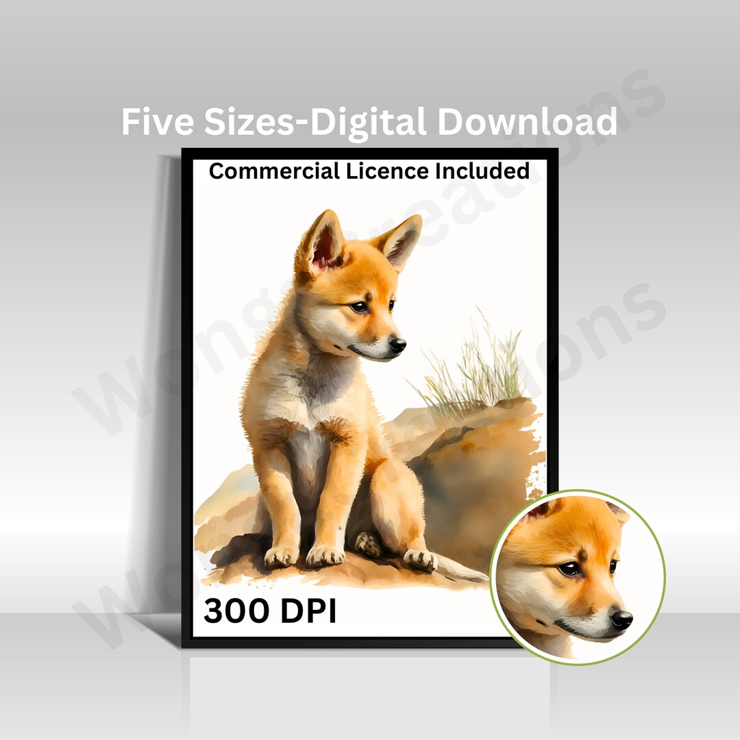 Dingo Wall Art 5 Sizes Dingo Print Nursery Décor Bedroom Décor ...