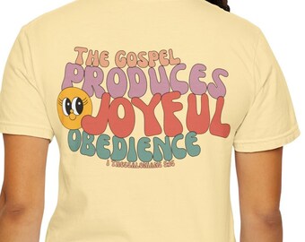 Joyful Obedience T-shirt: Christian Scripture Comfort Colors Tee