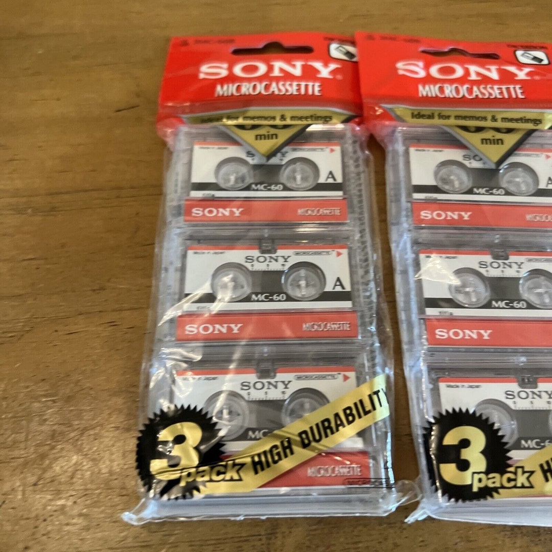 Sony Mc60 Mc60 Microcassette Blank Cassette Tape Disc 60 Min Etsy
