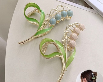 Lily of the Valley Hair Claw/Flower Hair Claw/Large Hair Clip/Women's/Gift/Hair Accessories/Prom Hair Accessory