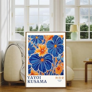 Yayoi Kusama Poster, Yayoi Kusama, Japandi Wall Art, Yayoi Kusama Print, Japanese Wall Art, Digital Download