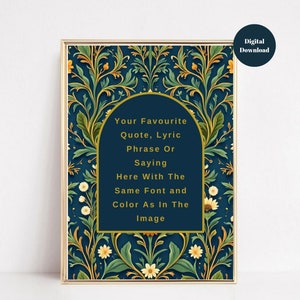 Custom Quote Art Print: Personalized Text, Wall Decor (Digital Download)