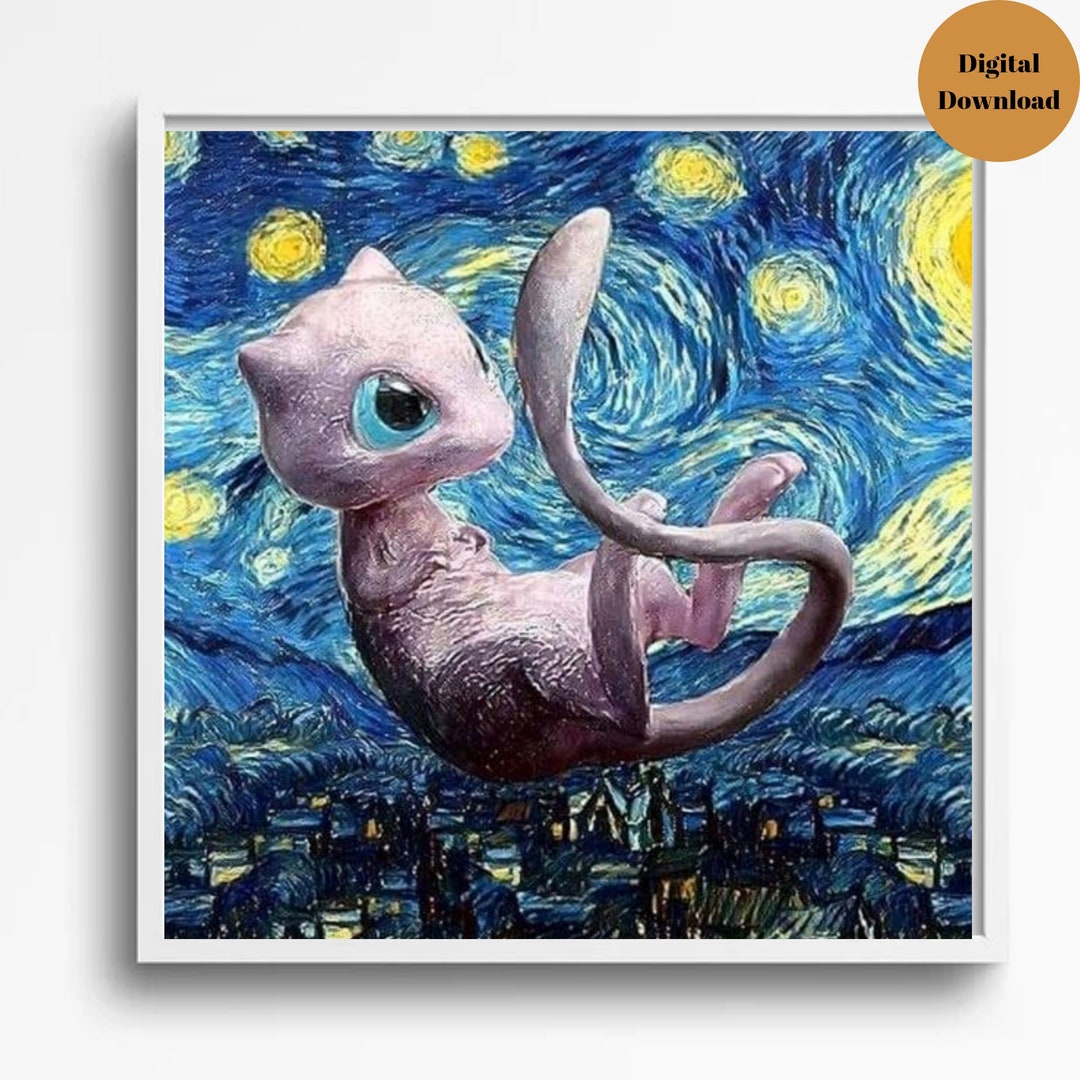 Pokémon Van Gogh Print Starry Night Lugia Lugia Print - Etsy