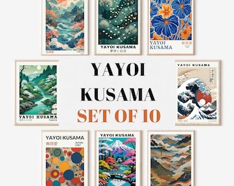 Yayoi Kusama Gallery Wall Art Prints: Set of 10 (Digital Download)