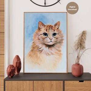 Louis Wain Cat Print: Home Sweet Home Painting (Digital Download)