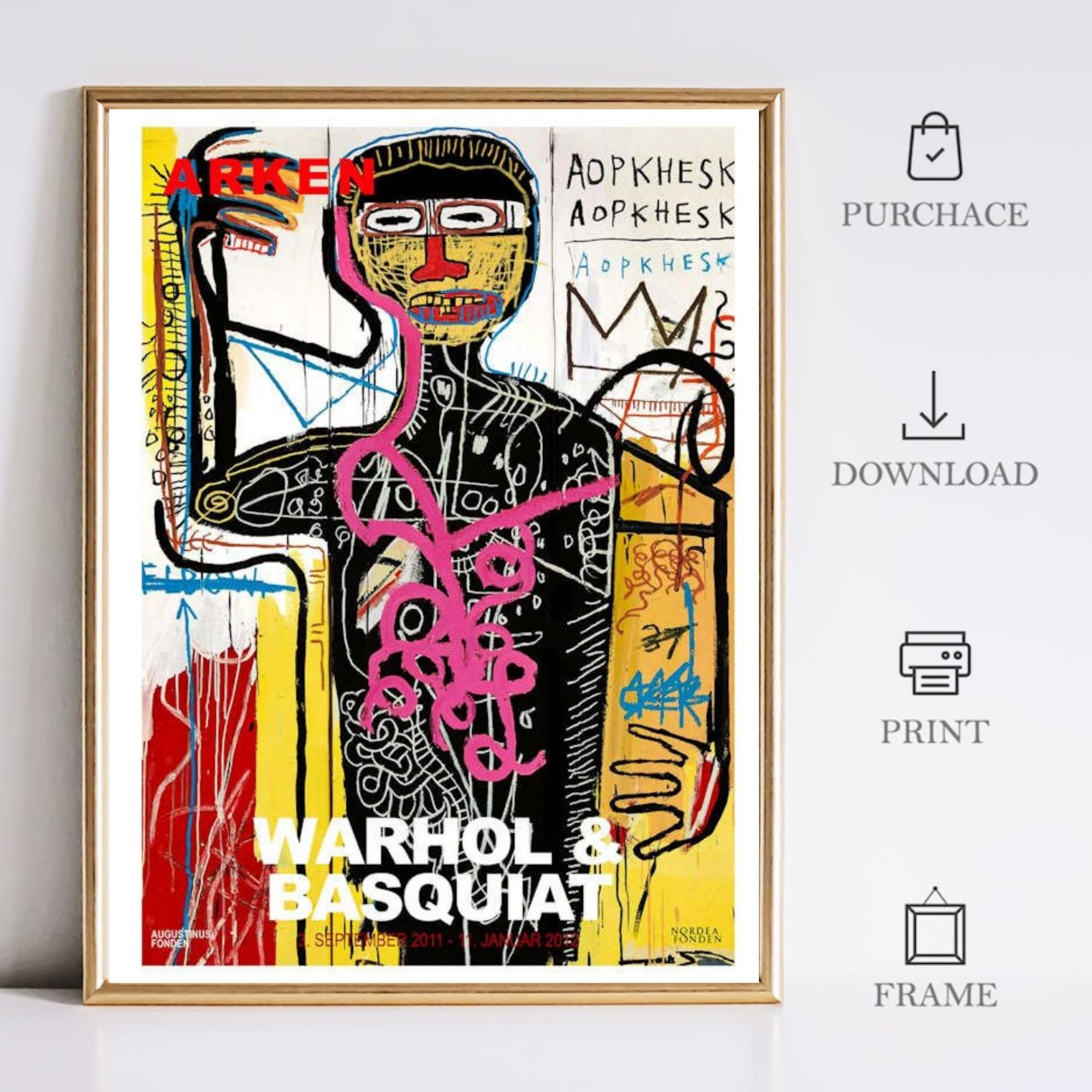 Affiche et Tableau Pop Art de Jean Michel Basquiat Warhol Monroe