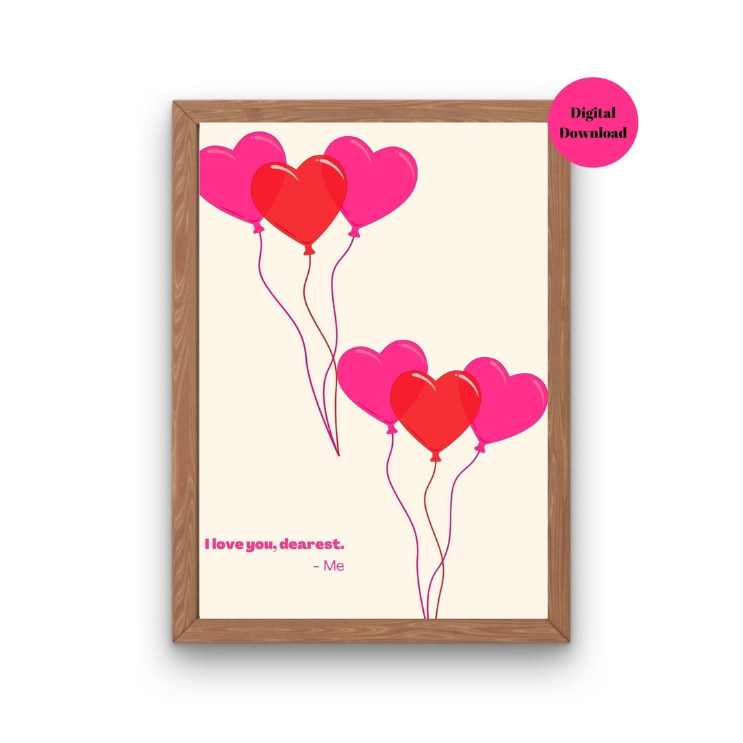 Colorful Wall Art, Red Heart Wall Art, Red Heart Decor, Decorative Red