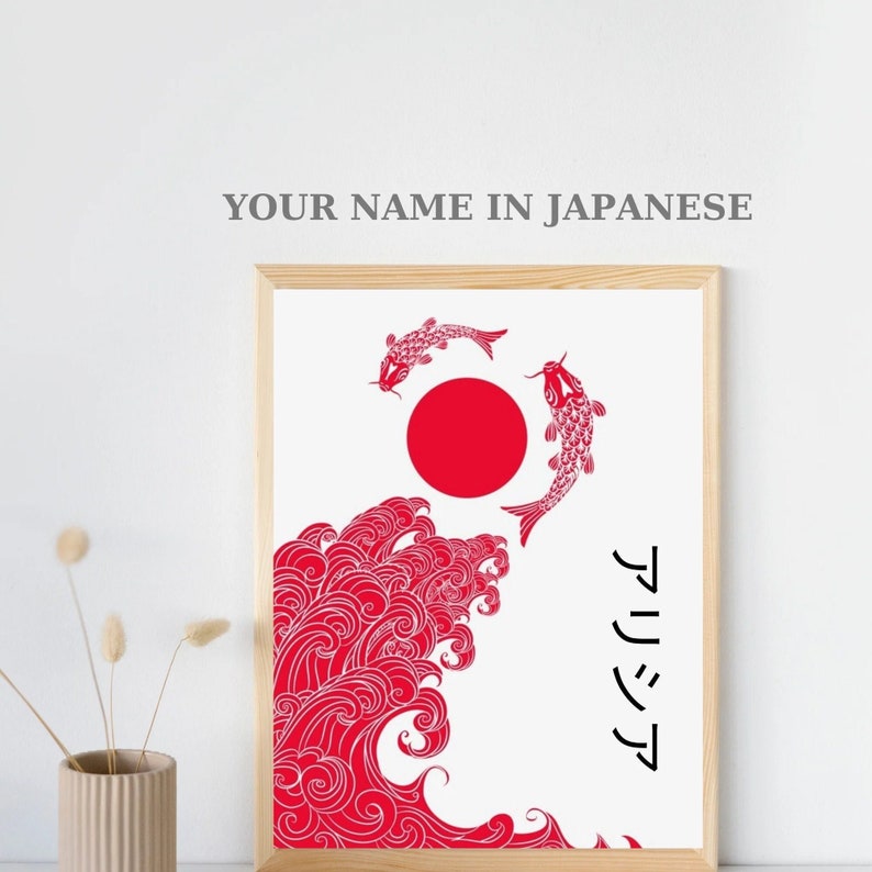 Votre nom japonais Prénom personnalisé couple, nom.. japonais Traduction katakana japonais Nom japonais image 1