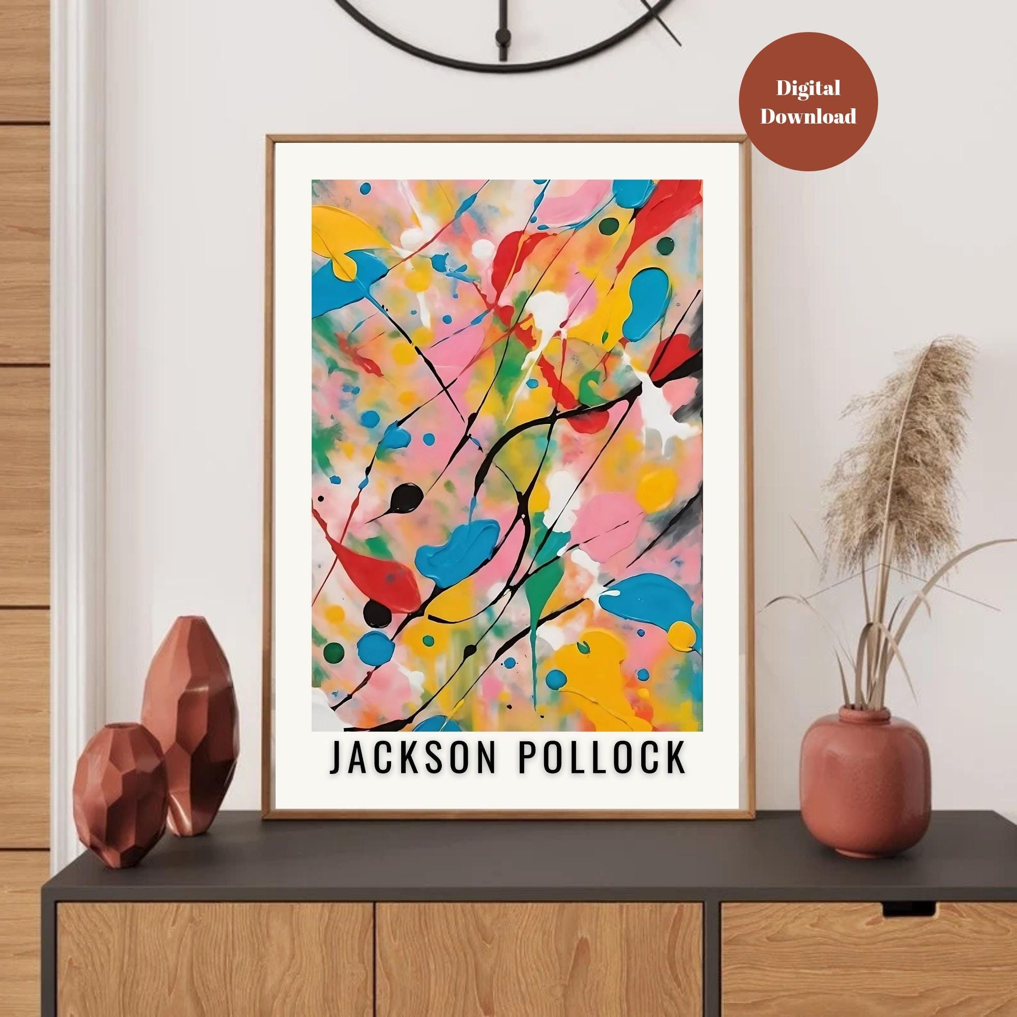 Poteaux Bleus Jackson Pollock Nénuphars Et Pont Japonas Par Claude